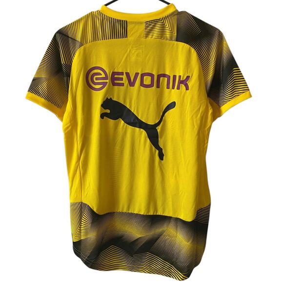 NEW PUMA Junior's BVB Stadium Graphic Jersey with Sponsor Logo Cyber Yellow XL - Picture 2 of 4